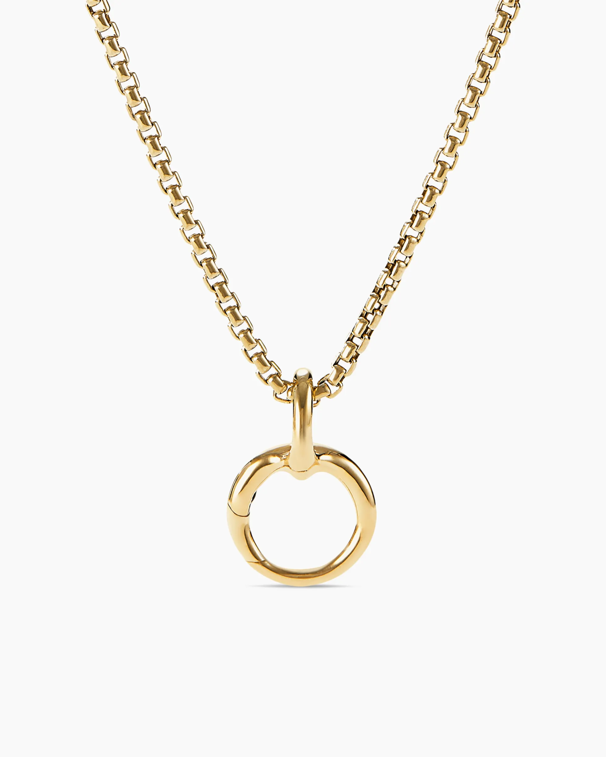 Smooth Amulet Holder 18K Yellow Gold, 16mm