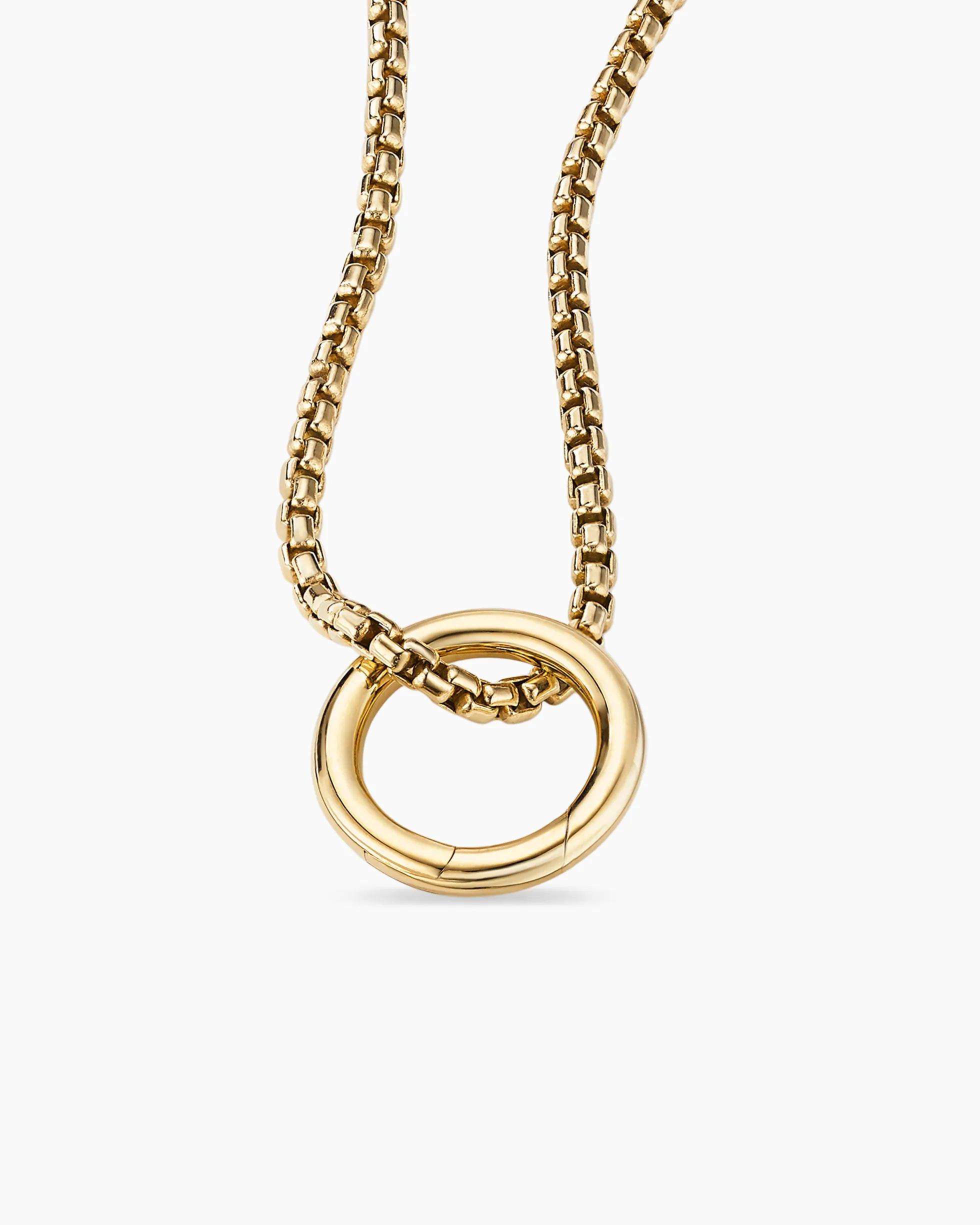 Smooth Amulet Holder 18K Yellow Gold, 12.3mm