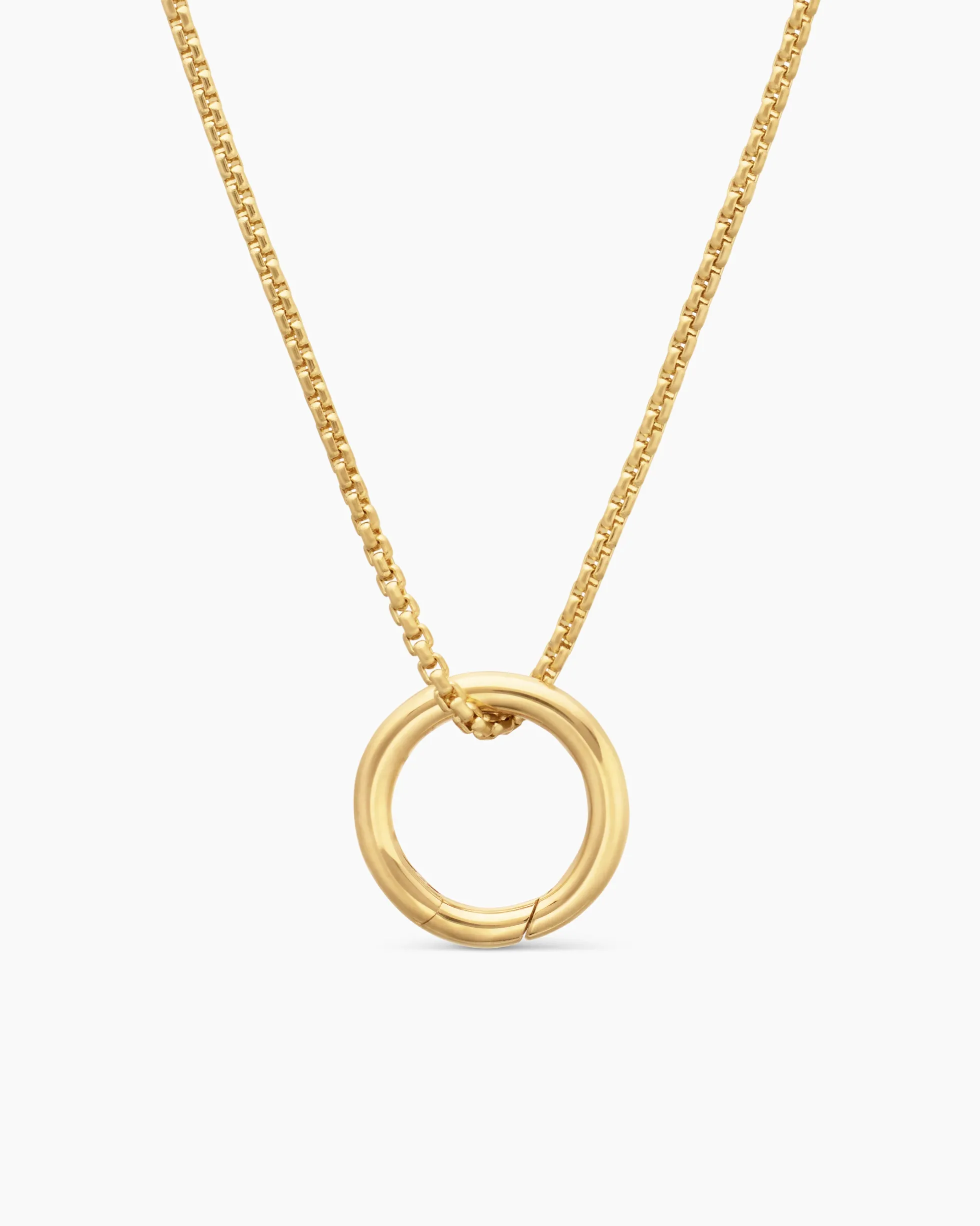 Smooth Amulet Holder 18K Yellow Gold, 12.3mm