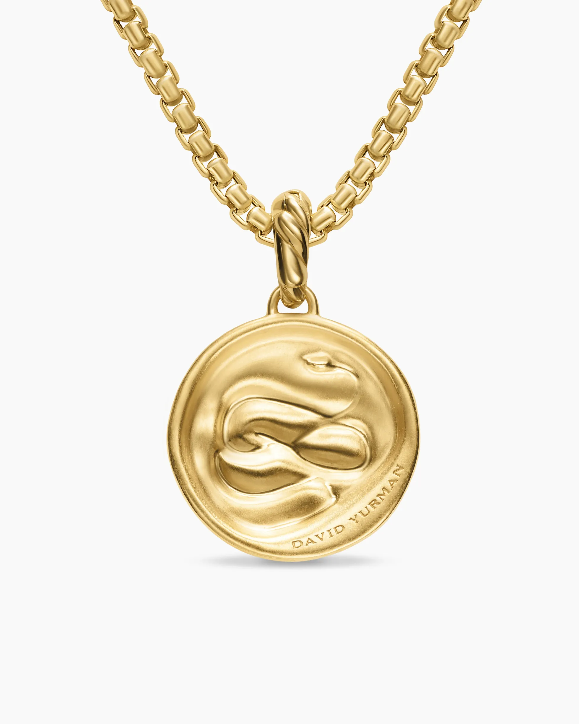 Snake Amulet 18K Yellow Gold with Diamonds, 18.8mm