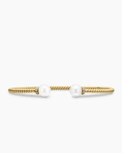 Solari Cablespira® Bracelet 18K Yellow Gold with Pearls and Diamonds, 2.3mm