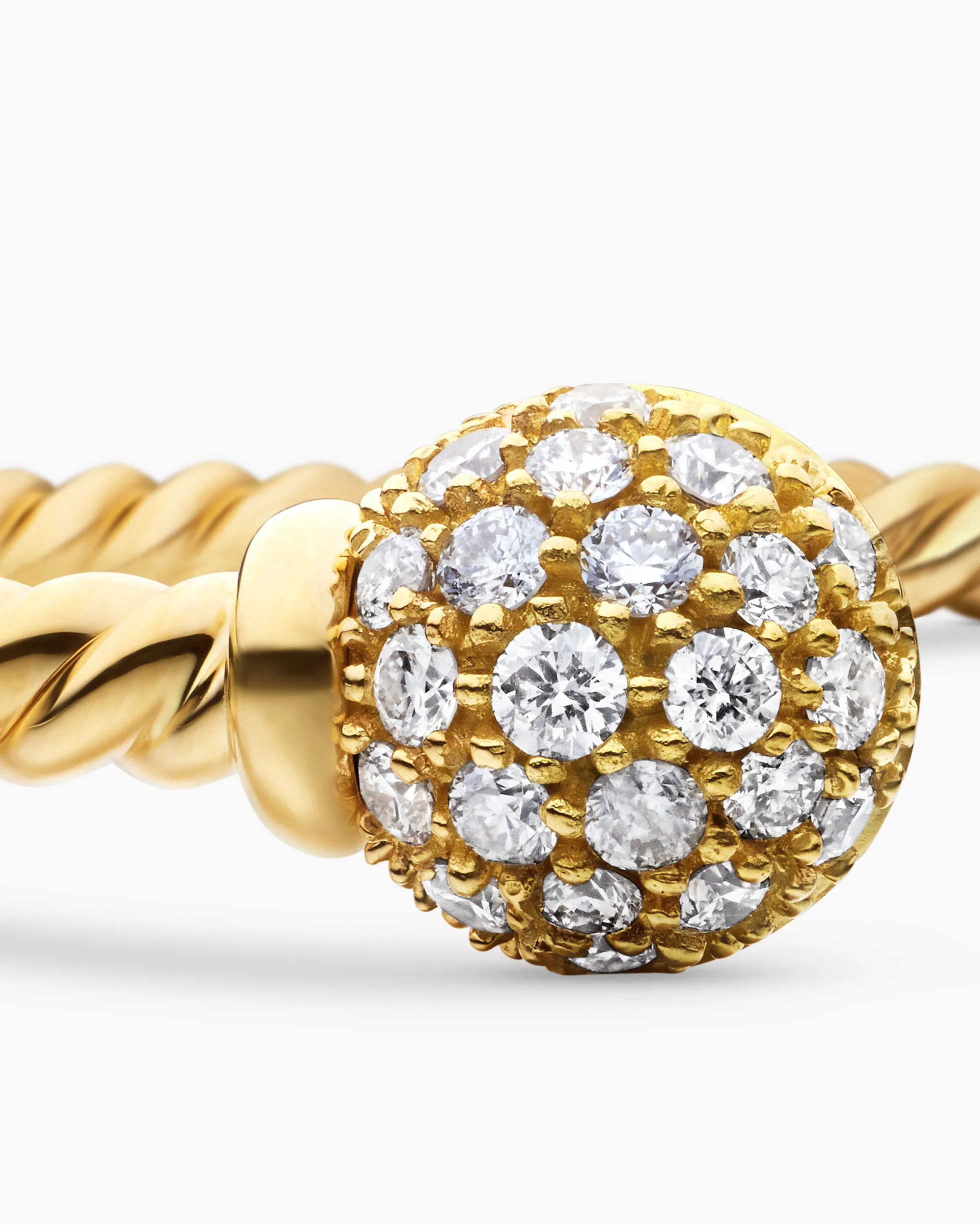 Solari Cablespira® Bracelet 18K Yellow Gold with Diamonds, 2.3mm