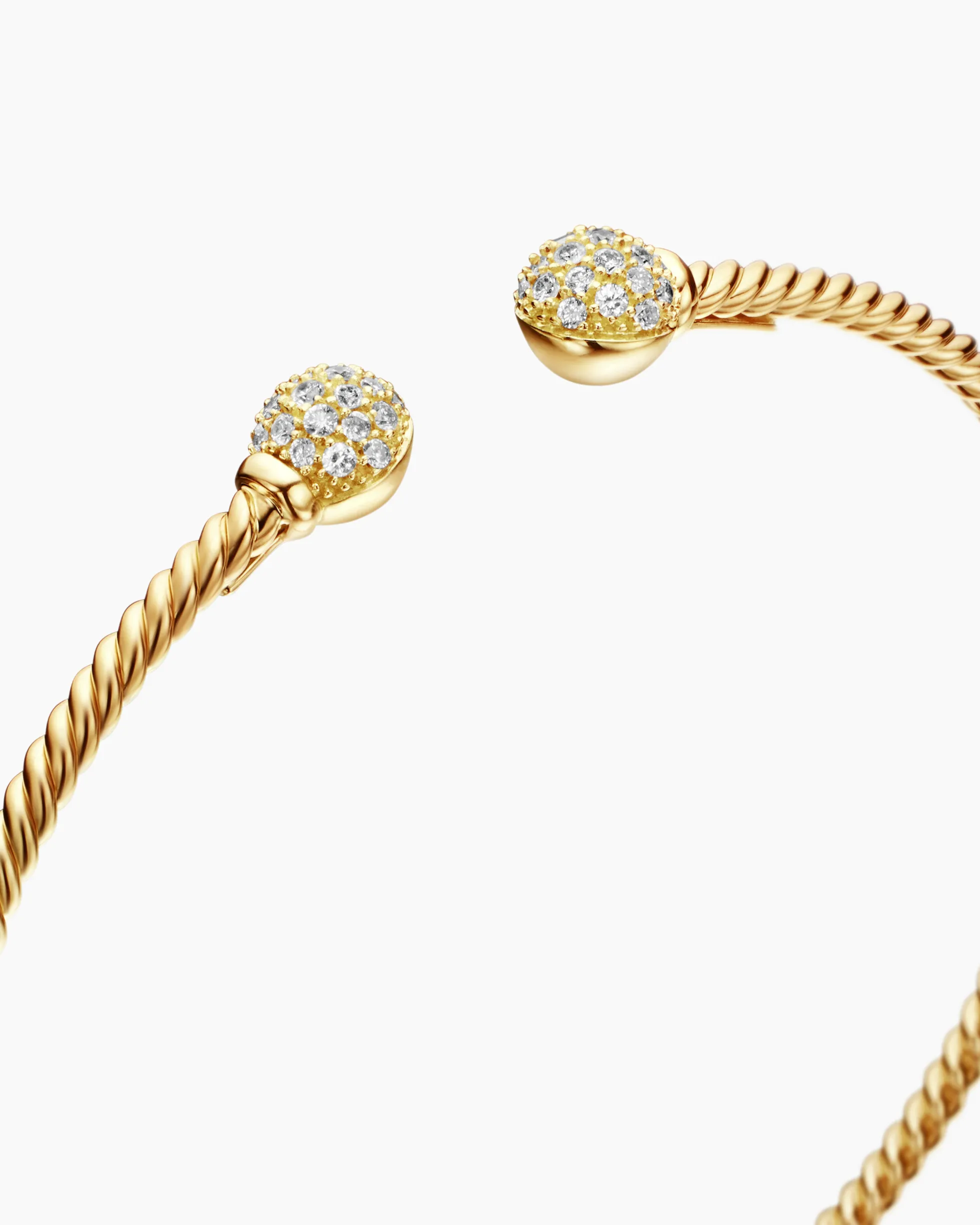 Solari Cablespira® Bracelet 18K Yellow Gold with Diamonds, 2.3mm