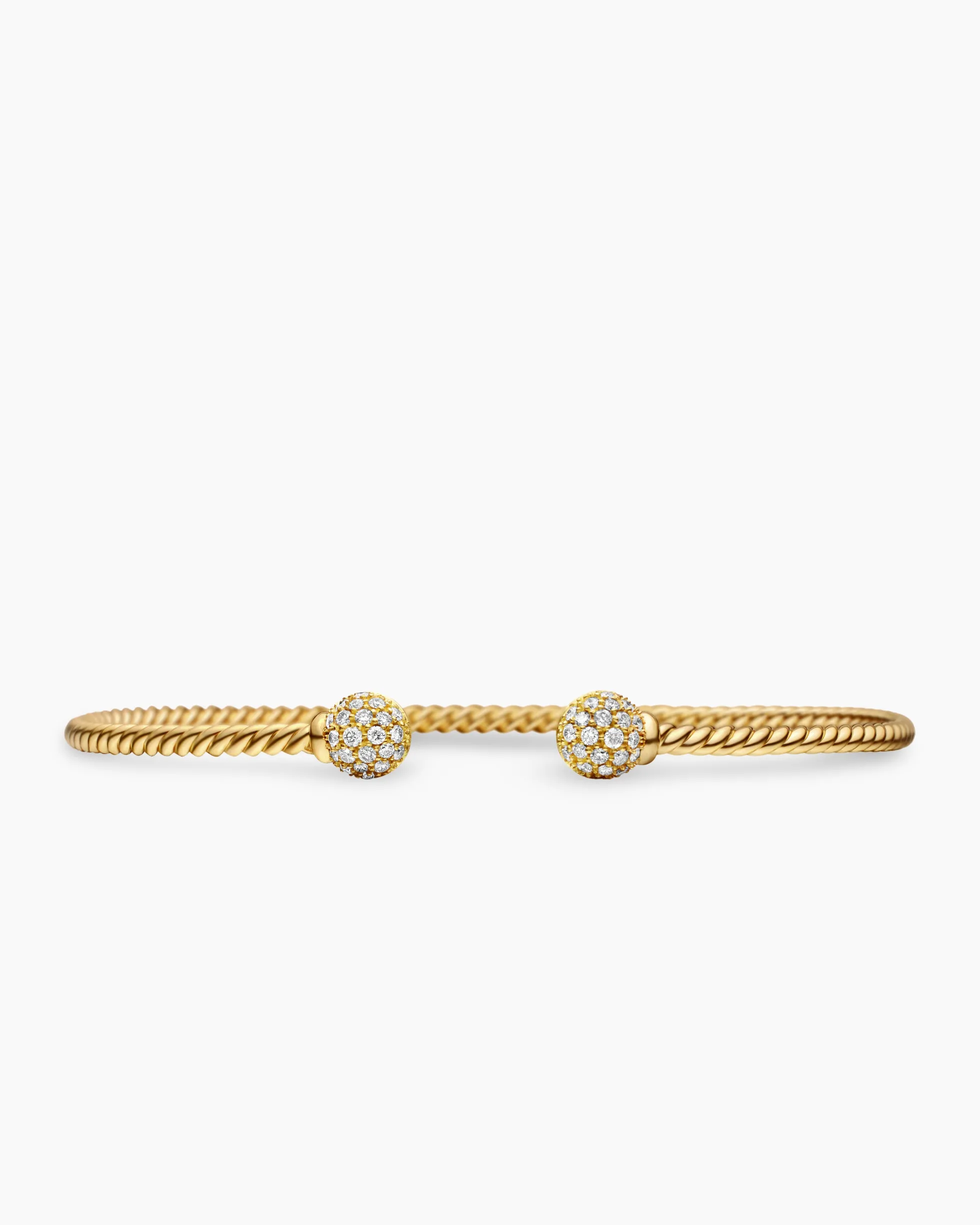 Solari Cablespira® Bracelet 18K Yellow Gold with Diamonds, 2.3mm