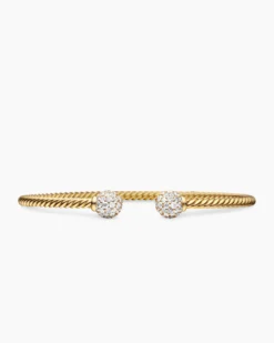 Solari Cablespira® Bracelet 18K Yellow Gold with Diamonds, 2.6mm