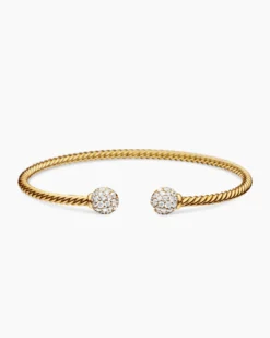 Solari Cablespira® Bracelet 18K Yellow Gold with Diamonds, 2.6mm