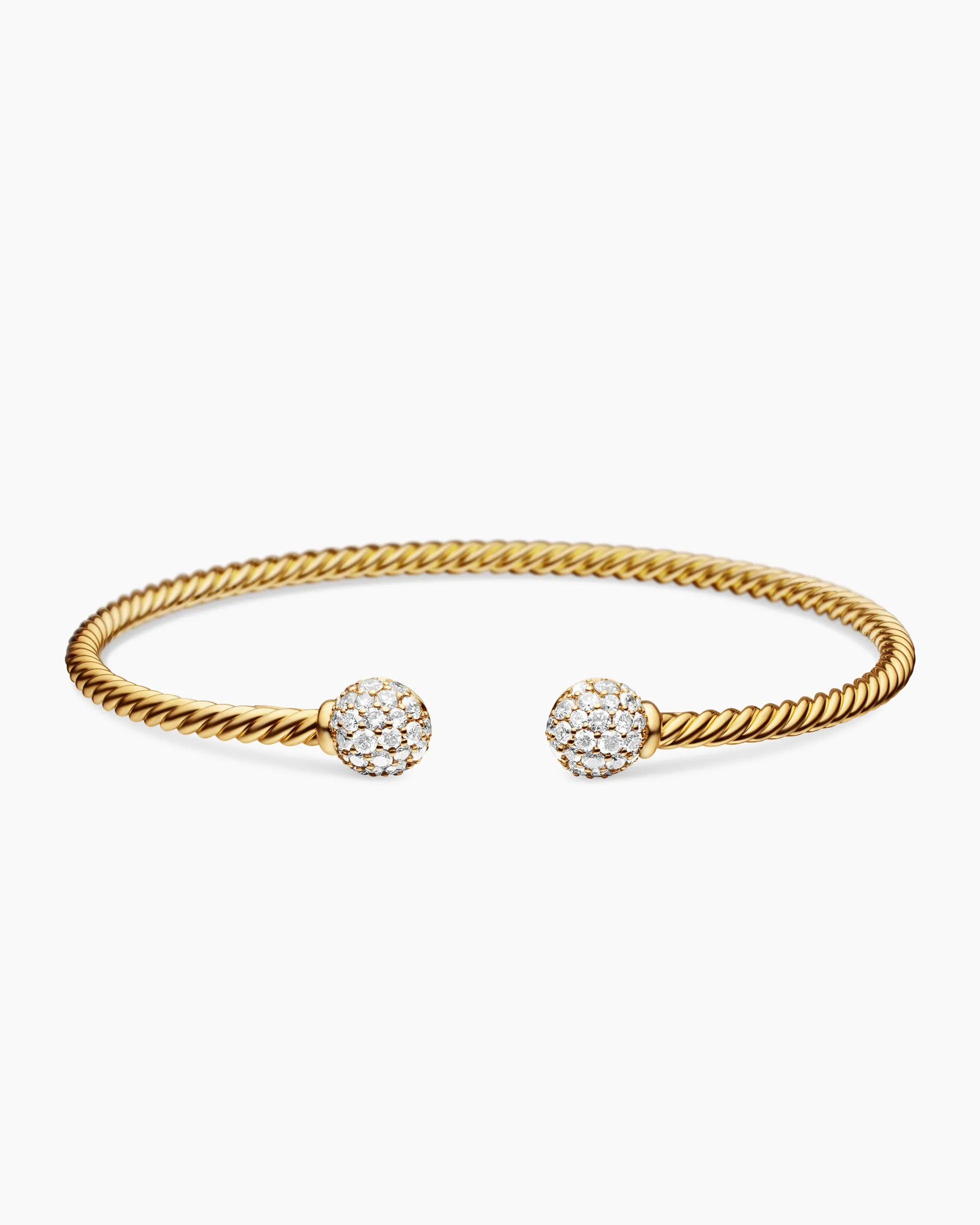 Solari Cablespira® Bracelet 18K Yellow Gold with Diamonds, 2.6mm