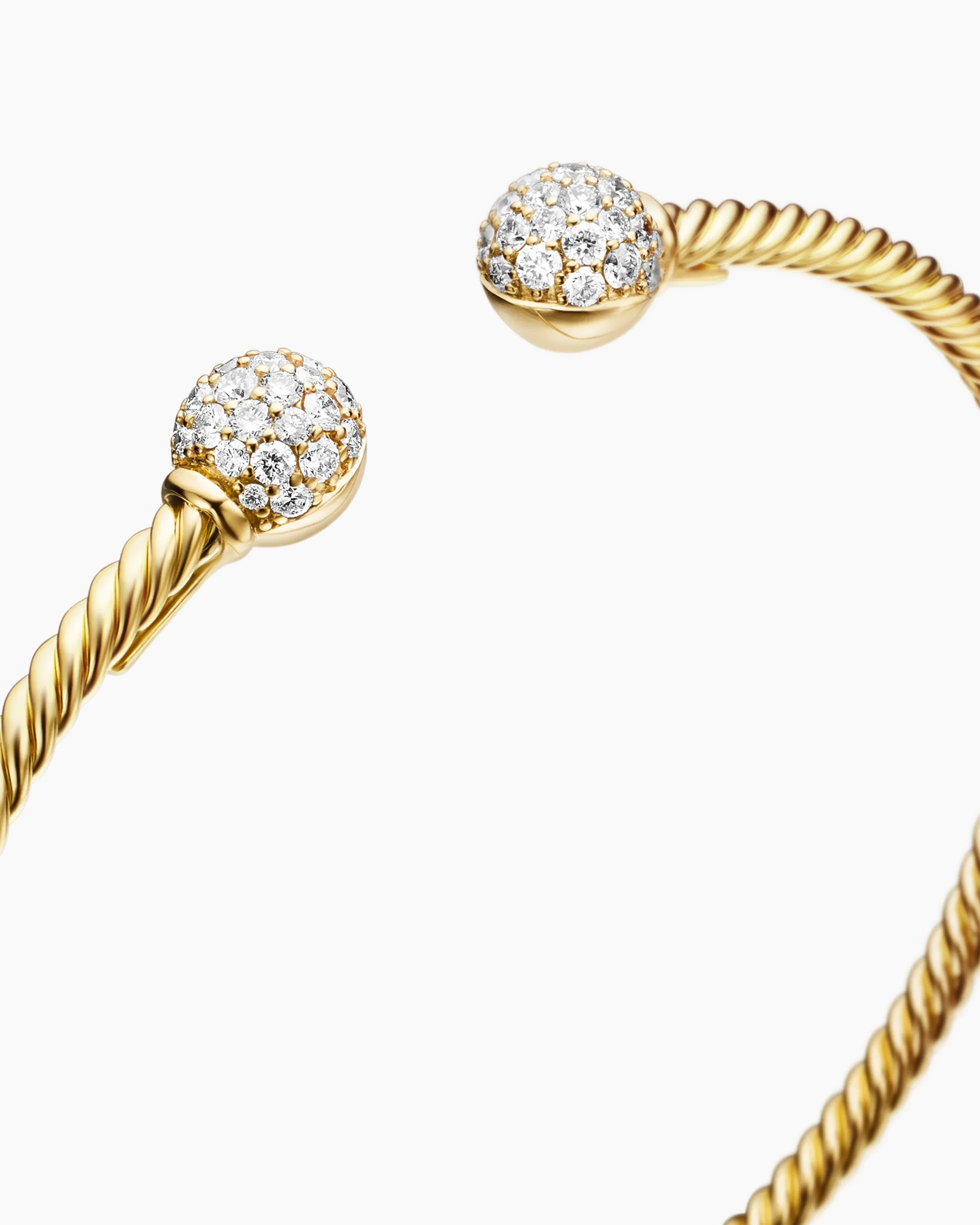 Solari Cablespira® Bracelet 18K Yellow Gold with Diamonds, 2.6mm