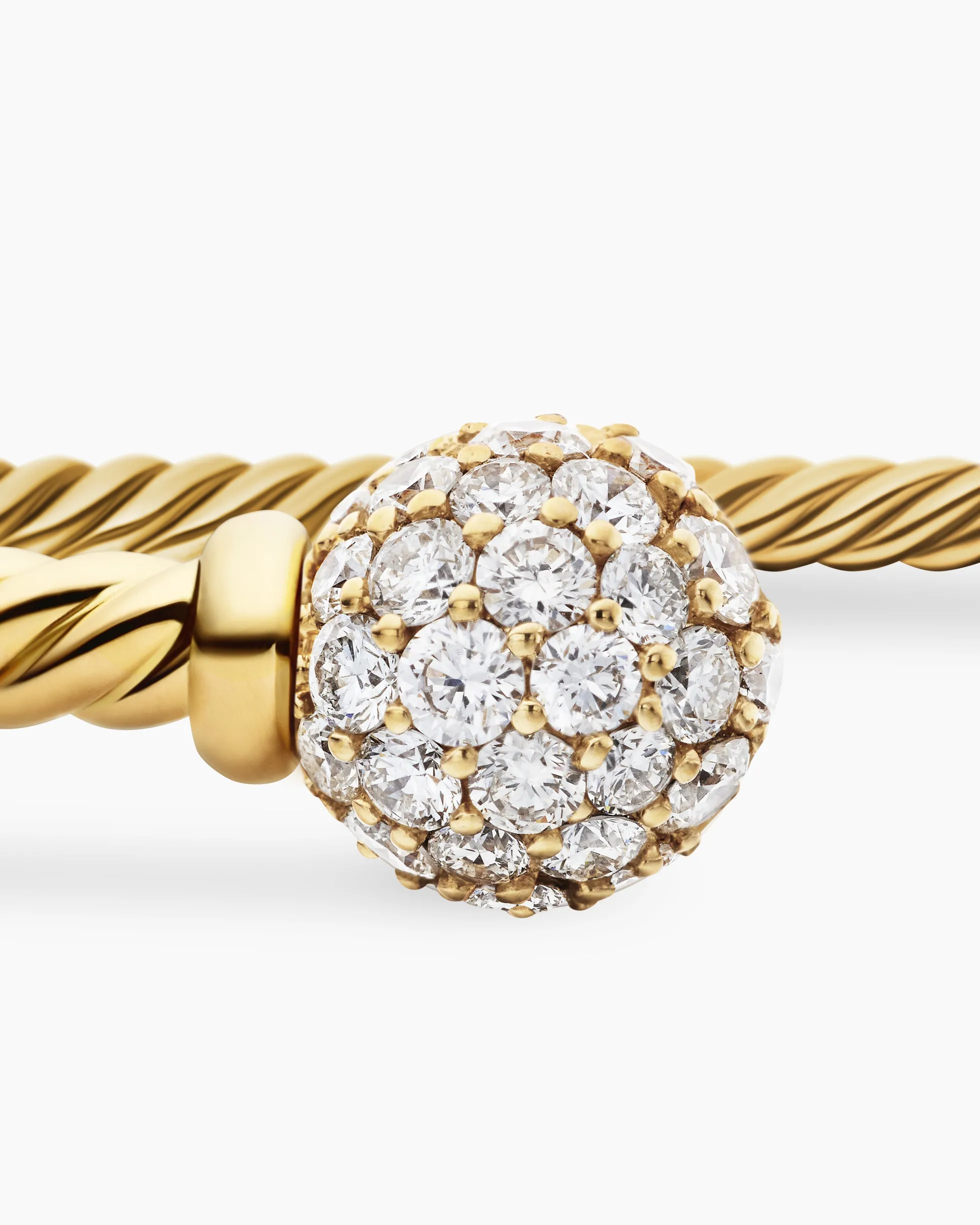 Solari Cablespira® Bracelet 18K Yellow Gold with Diamonds, 2.6mm