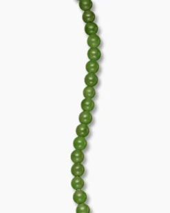 Spiritual Beads Bracelet Nephrite Jade and 18K Yellow Gold, 4mm