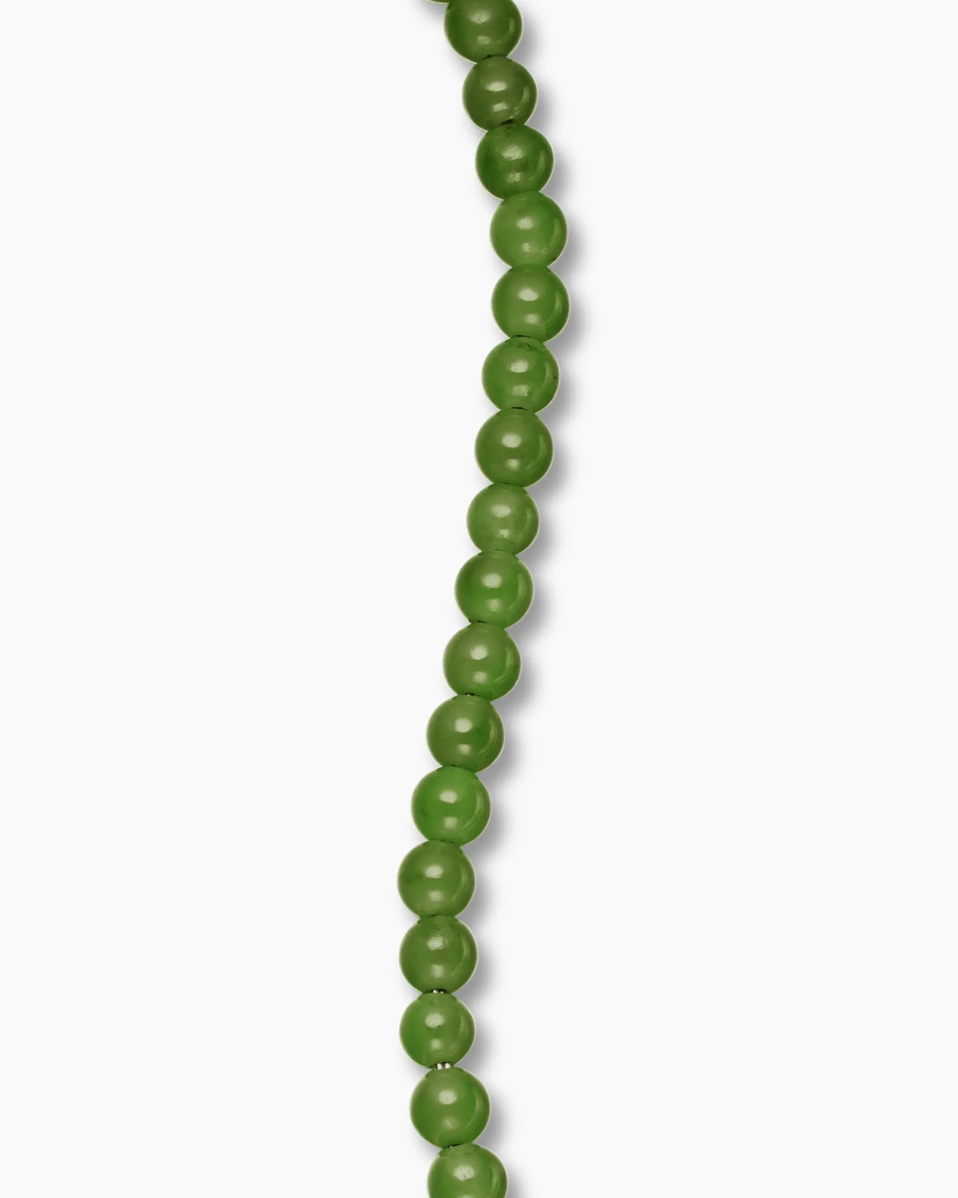 Spiritual Beads Bracelet Nephrite Jade and 18K Yellow Gold, 4mm