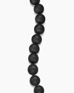 Spiritual Beads Bracelet Sterling Silver with Black Onyx, 8mm