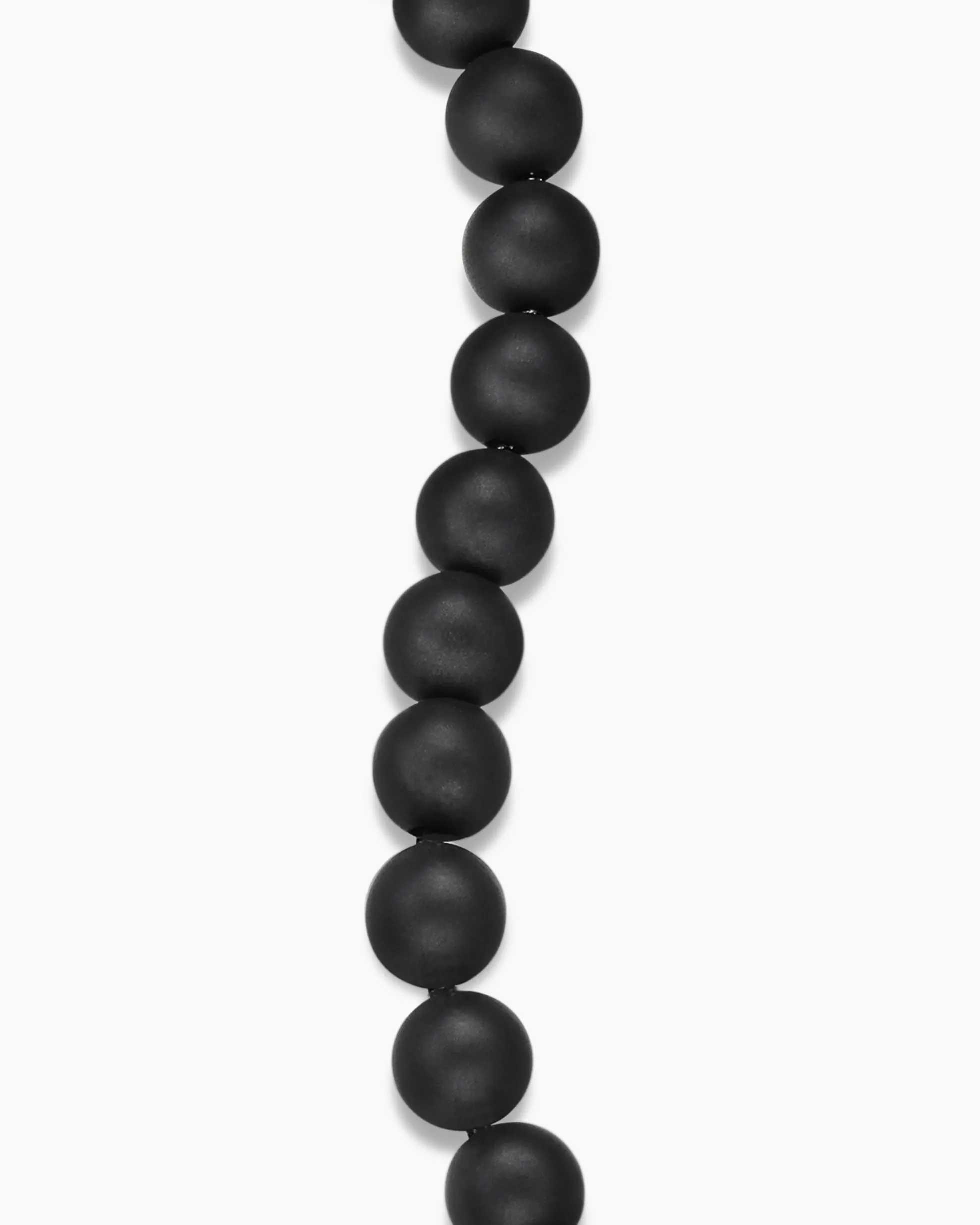 Spiritual Beads Bracelet Sterling Silver with Black Onyx, 8mm