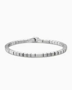 Spiritual Beads Cushion Bracelet Sterling Silver, 4mm