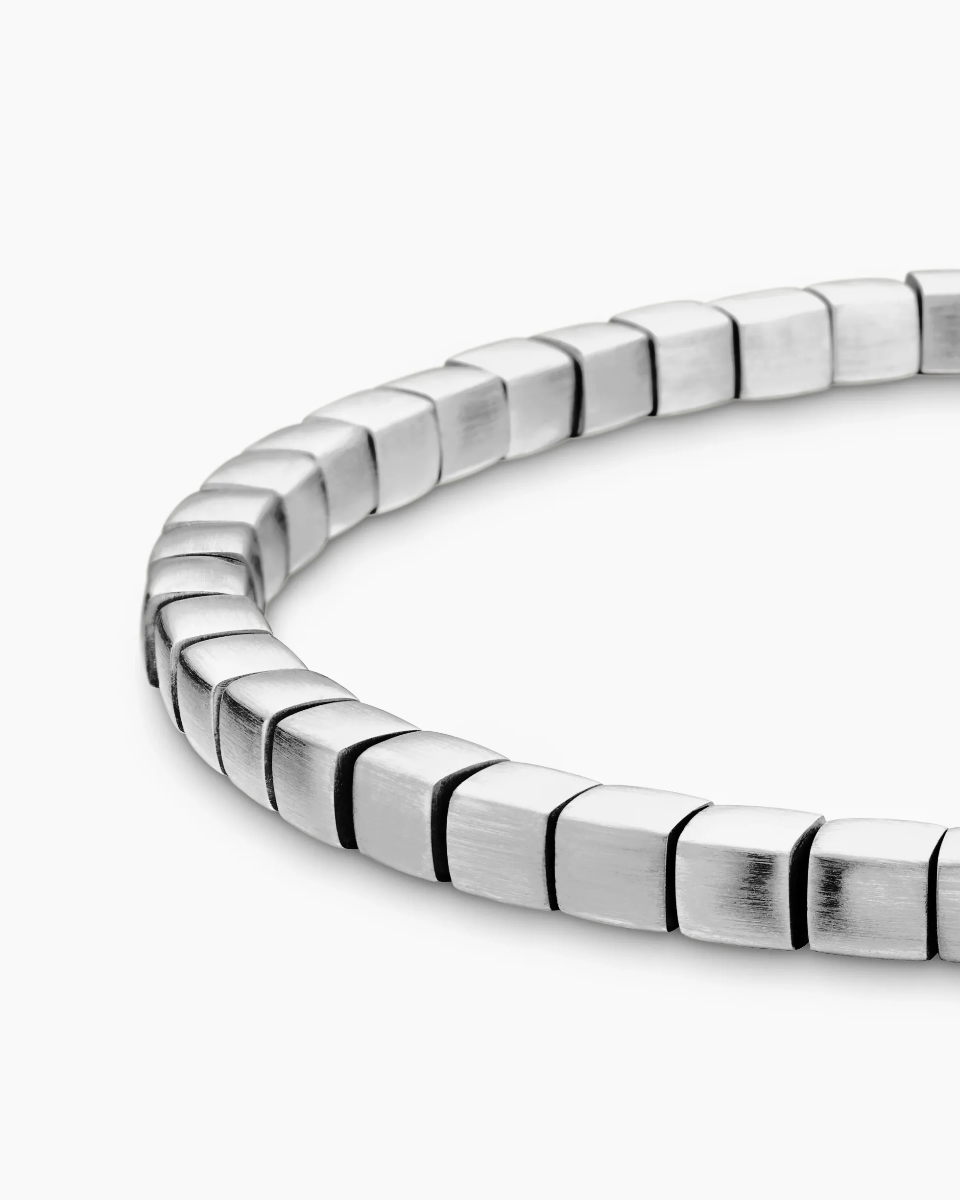 Spiritual Beads Cushion Bracelet Sterling Silver, 4mm