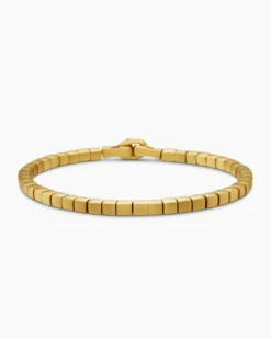 Spiritual Beads Cushion Bracelet 18K Yellow Gold, 4mm