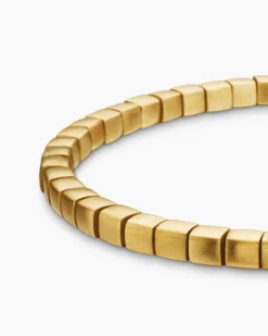 Spiritual Beads Cushion Bracelet 18K Yellow Gold, 4mm