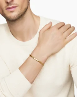 Spiritual Beads Cushion Bracelet 18K Yellow Gold, 4mm
