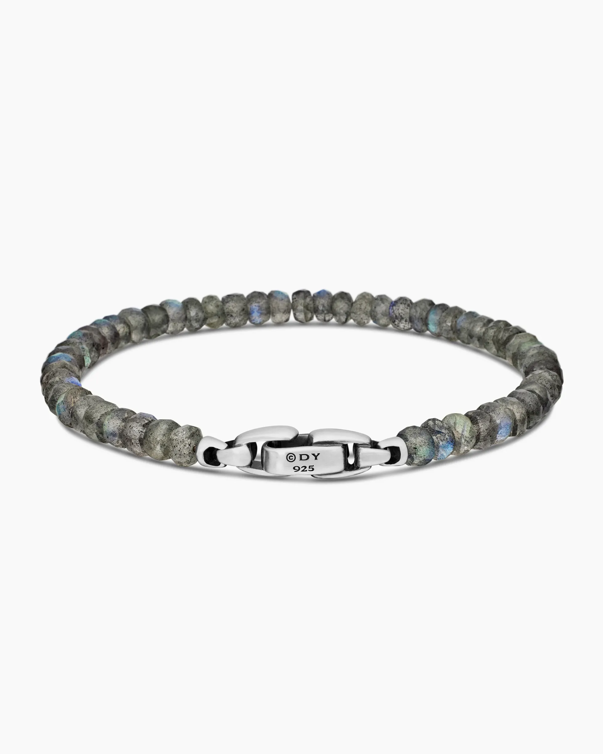 Spiritual Beads Faceted Bracelet Sterling Silver with Labradorite, 5mm