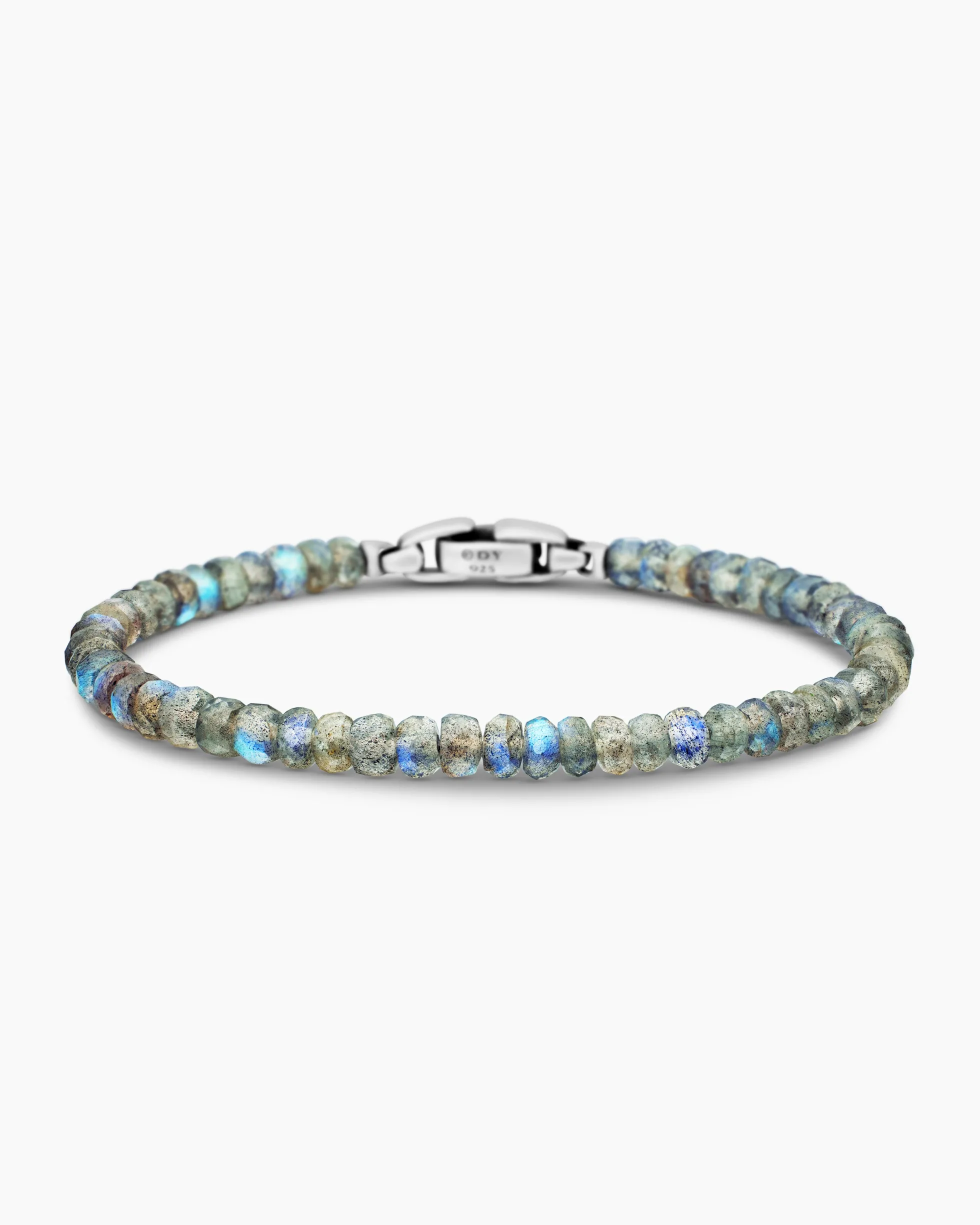 Spiritual Beads Faceted Bracelet Sterling Silver with Labradorite, 5mm