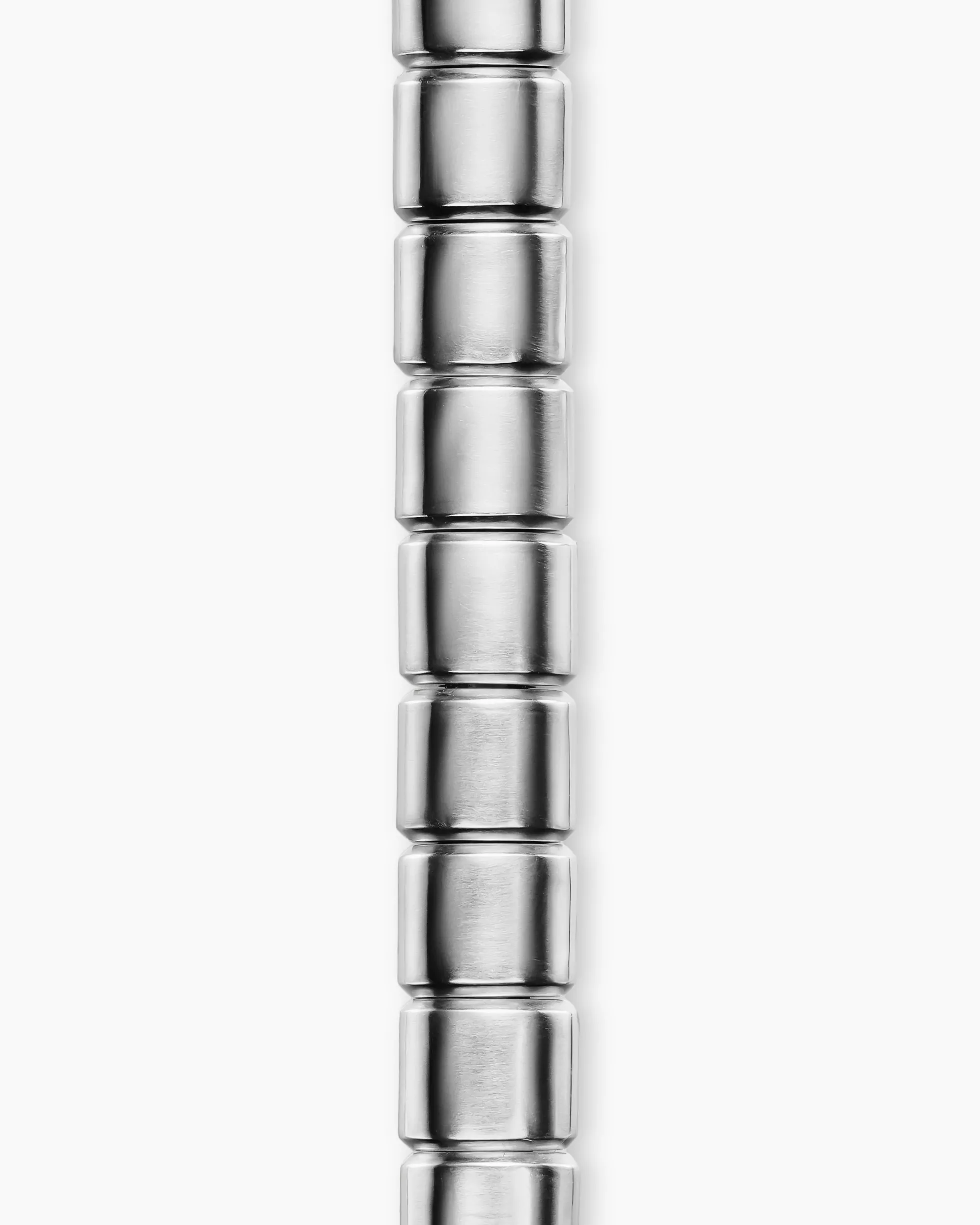 Spiritual Beads Flat Bead Bracelet Sterling Silver, 8mm