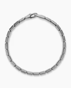Spiritual Beads Flat Bead Bracelet Platinum, 8mm