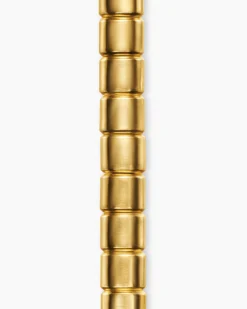 Spiritual Beads Flat Bead Bracelet 18K Yellow Gold, 8mm