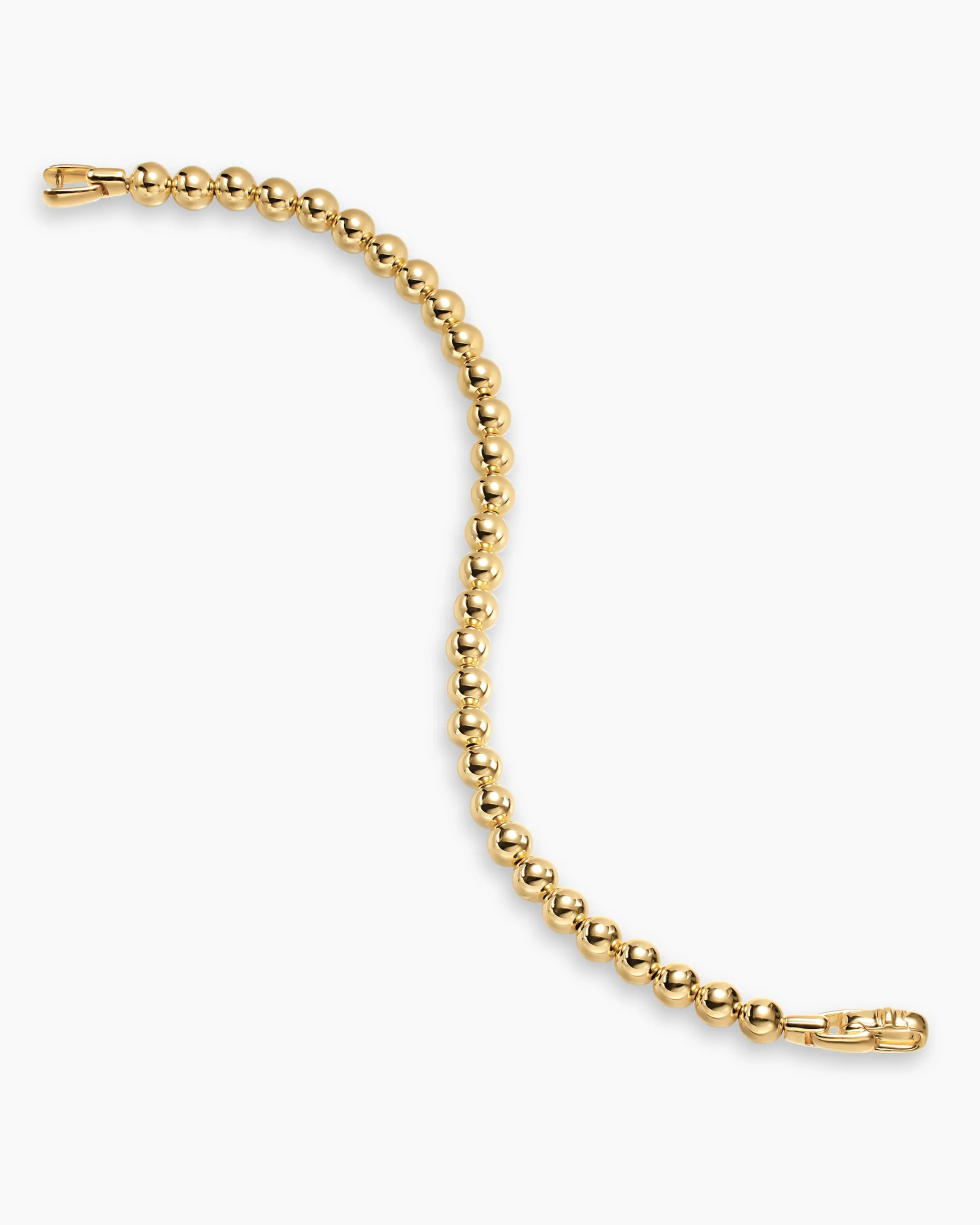 Spiritual Beads Metal Bead Bracelet 18K Yellow Gold, 6mm