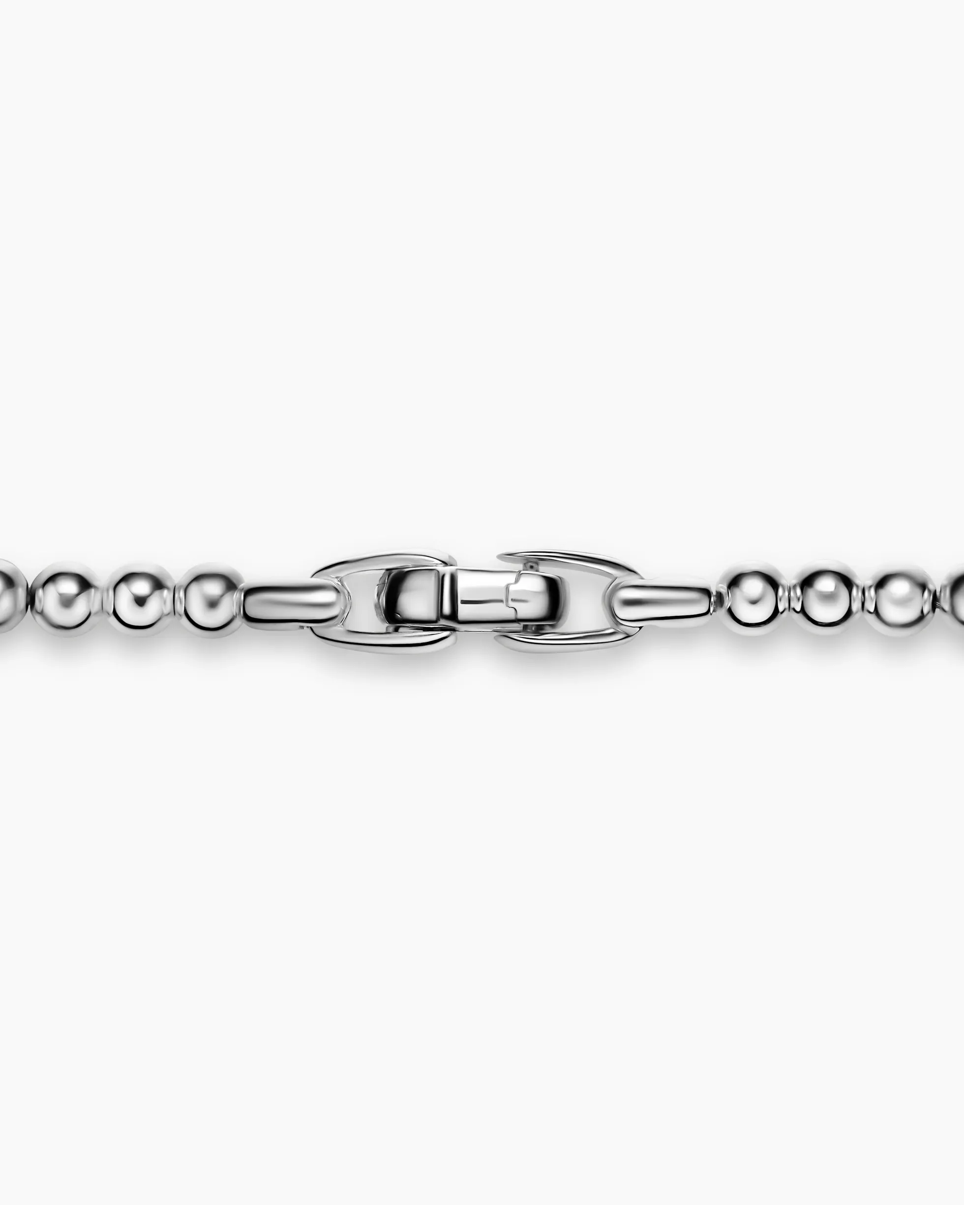 Spiritual Beads Metal Bead Necklace Sterling Silver, 4mm