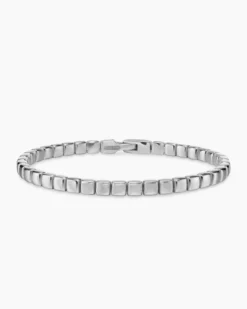 Spiritual Beads Tile Bracelet 18K White Gold, 4.7mm