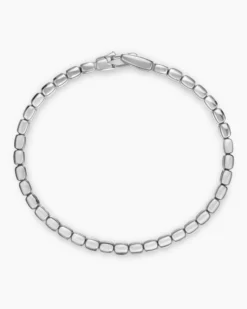 Spiritual Beads Tile Bracelet 18K White Gold, 4.7mm