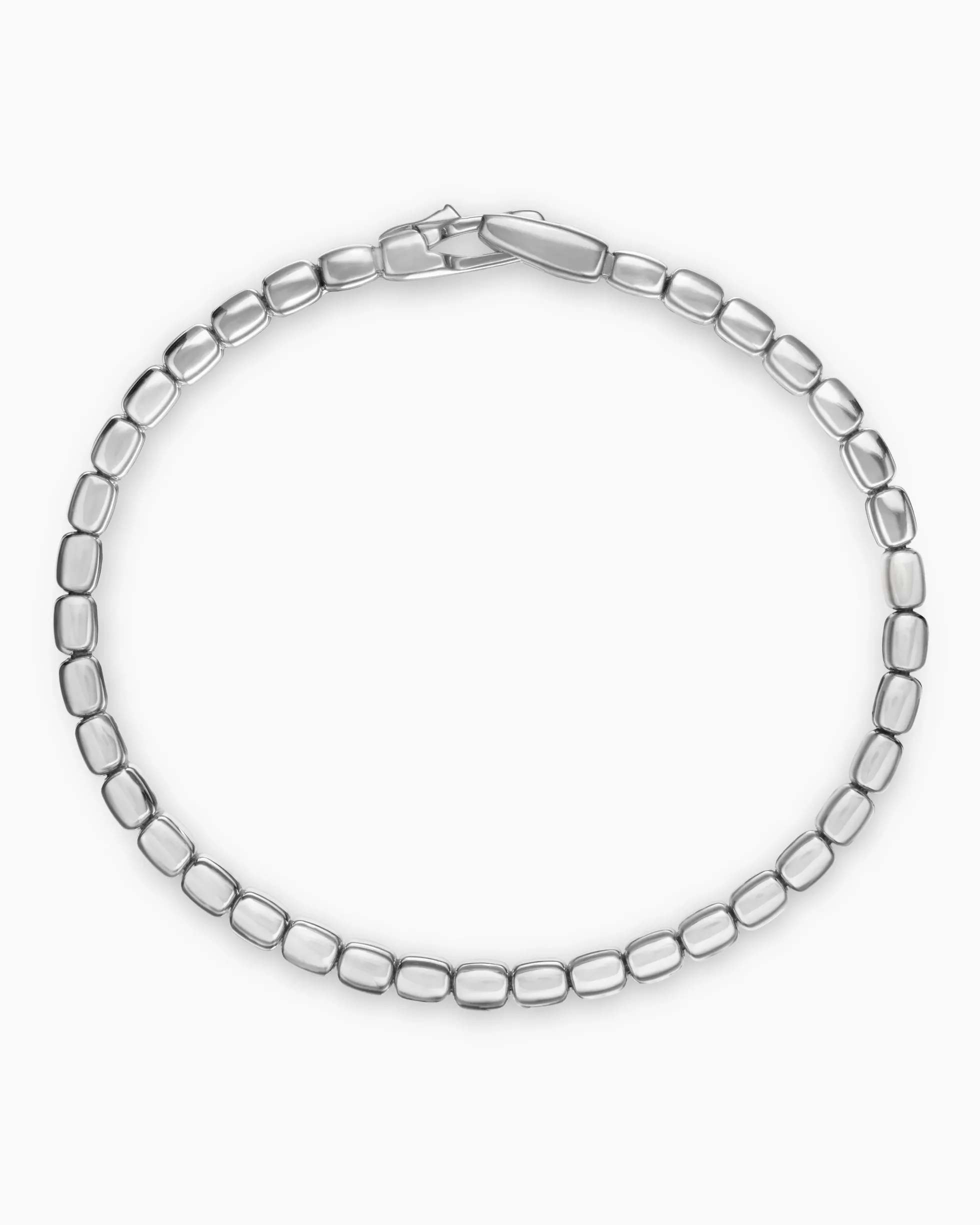 Spiritual Beads Tile Bracelet 18K White Gold, 4.7mm