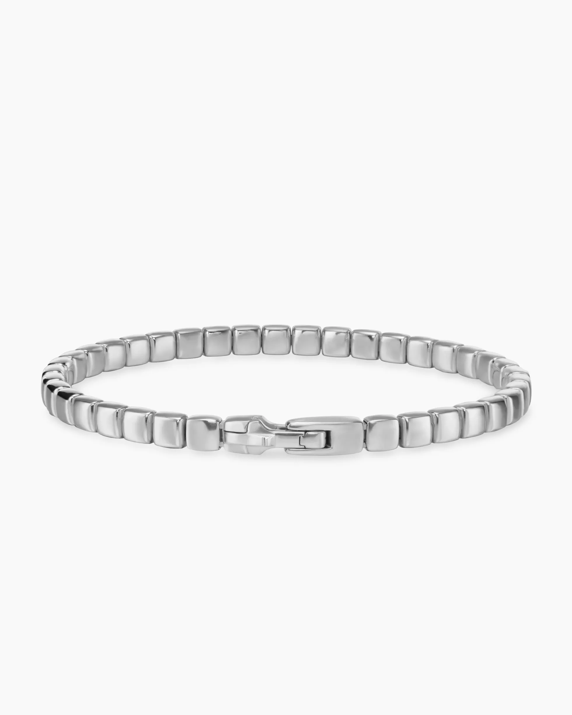 Spiritual Beads Tile Bracelet 18K White Gold, 4.7mm