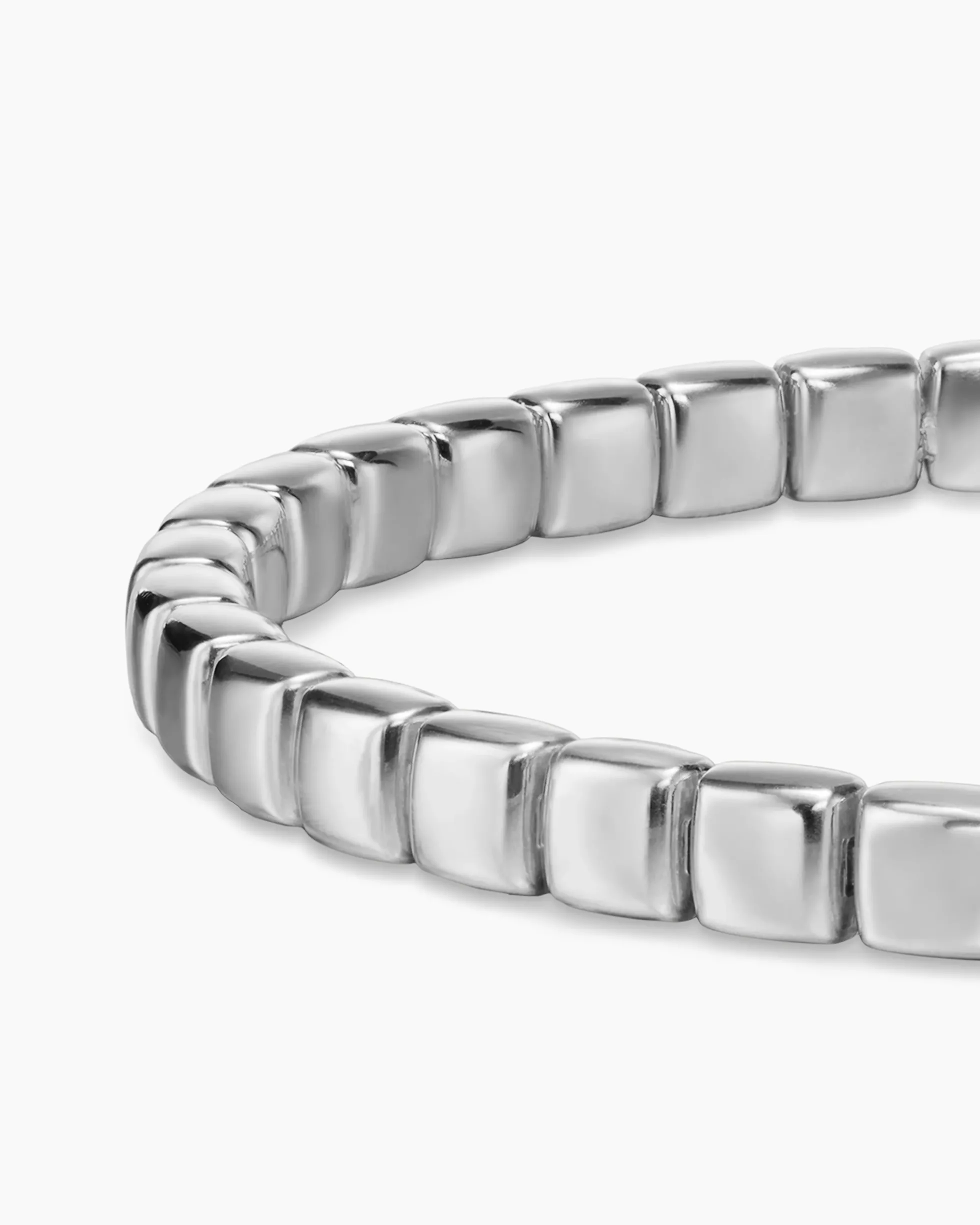 Spiritual Beads Tile Bracelet 18K White Gold, 4.7mm