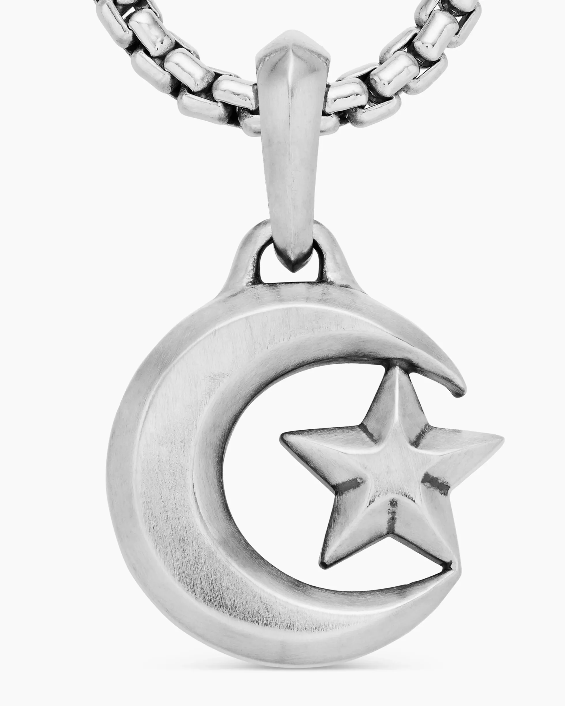 Star and Crescent Amulet Sterling Silver, 17.2mm