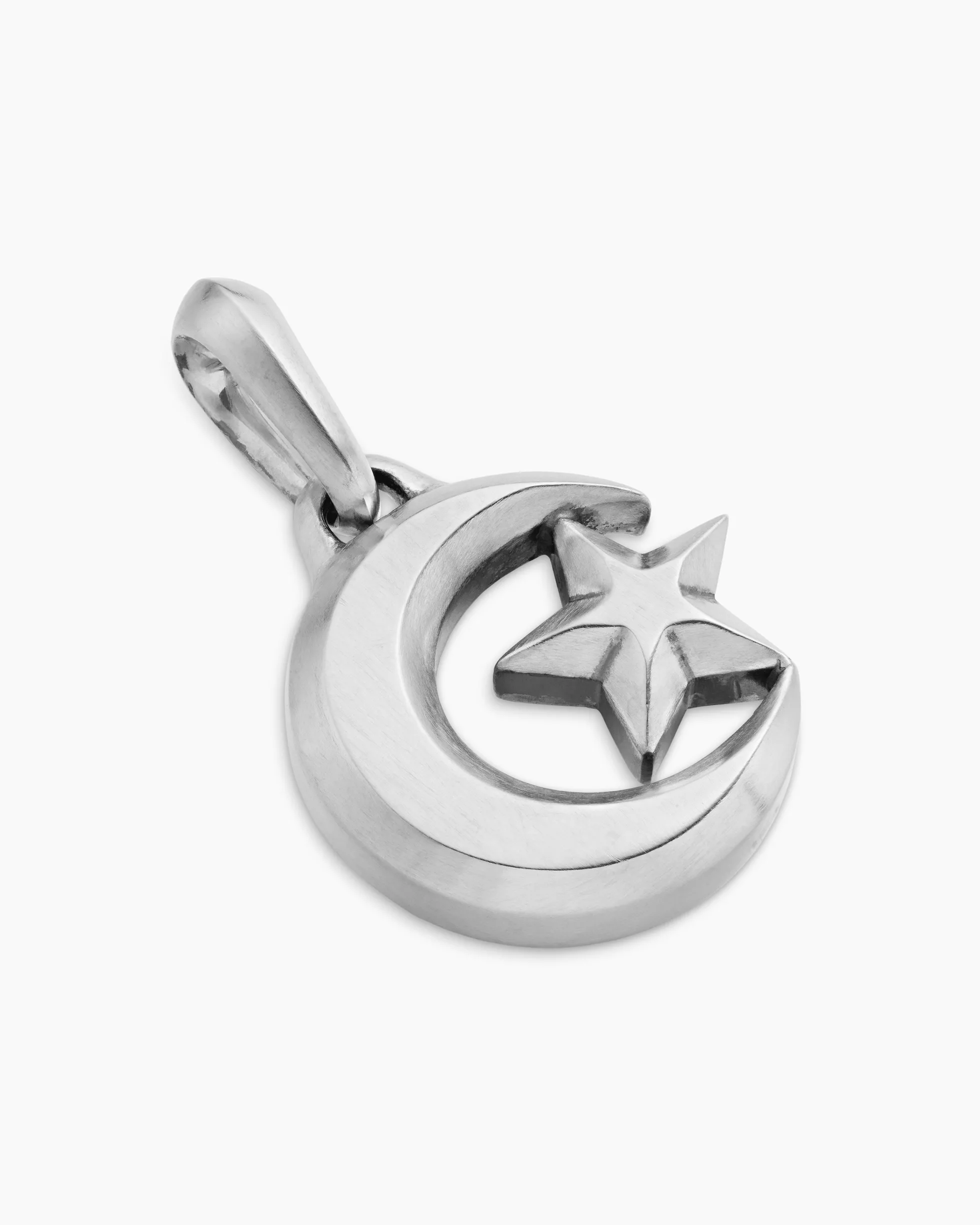 Star and Crescent Amulet Sterling Silver, 17.2mm
