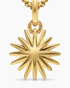 Starburst Amulet 18K Yellow Gold, 14mm