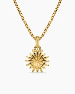 Starburst Amulet 18K Yellow Gold, 14mm