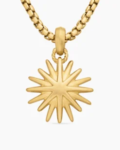 Starburst Charm 18K Yellow Gold, 21.5mm