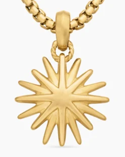 Starburst Charm 18K Yellow Gold, 21.5mm