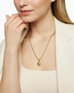 Starburst Charm 18K Yellow Gold, 21.5mm