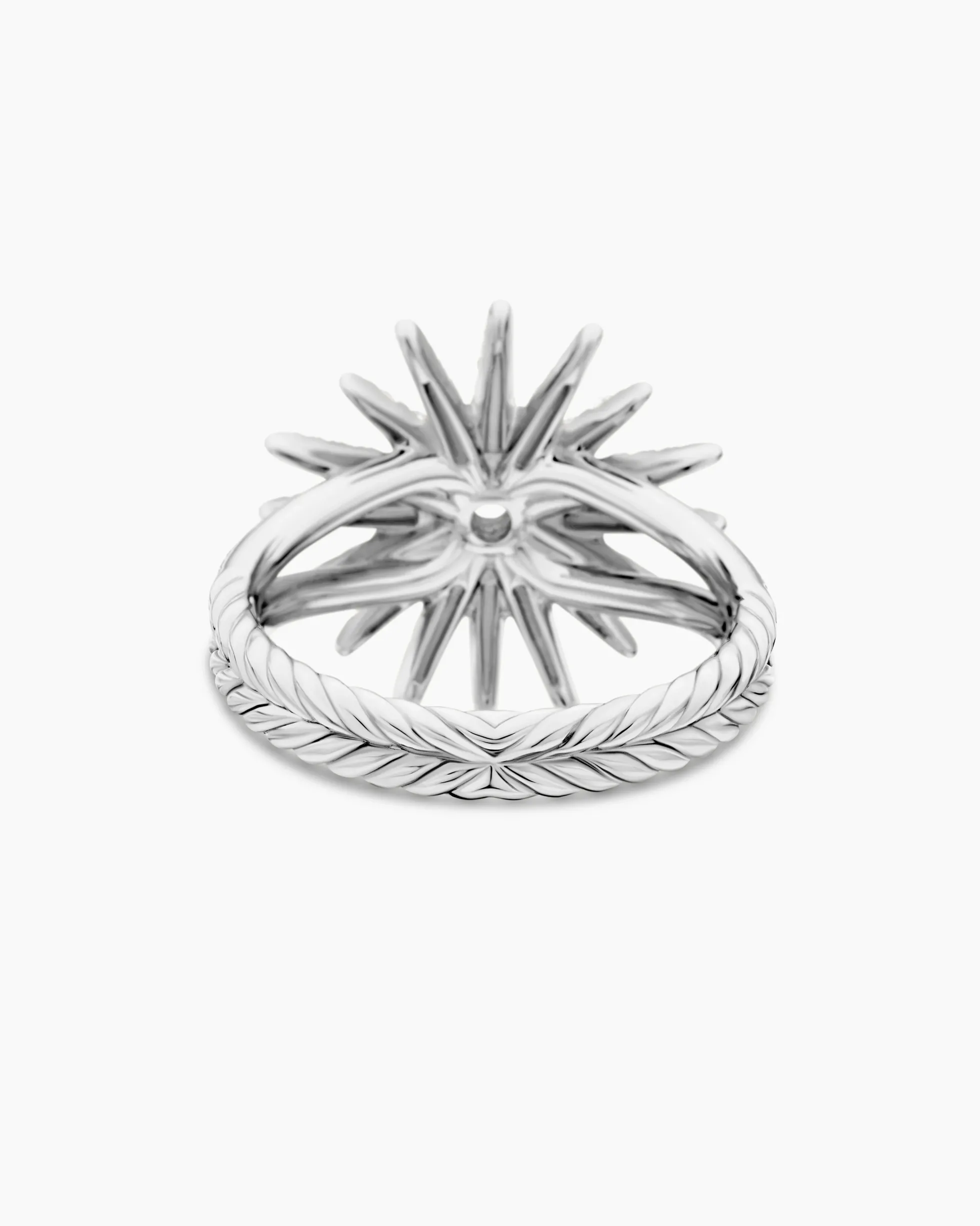 Starburst Ring 18K White Gold with Diamonds, 20mm