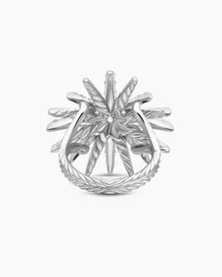 Starburst Ring 18K White Gold with Diamonds, 28mm