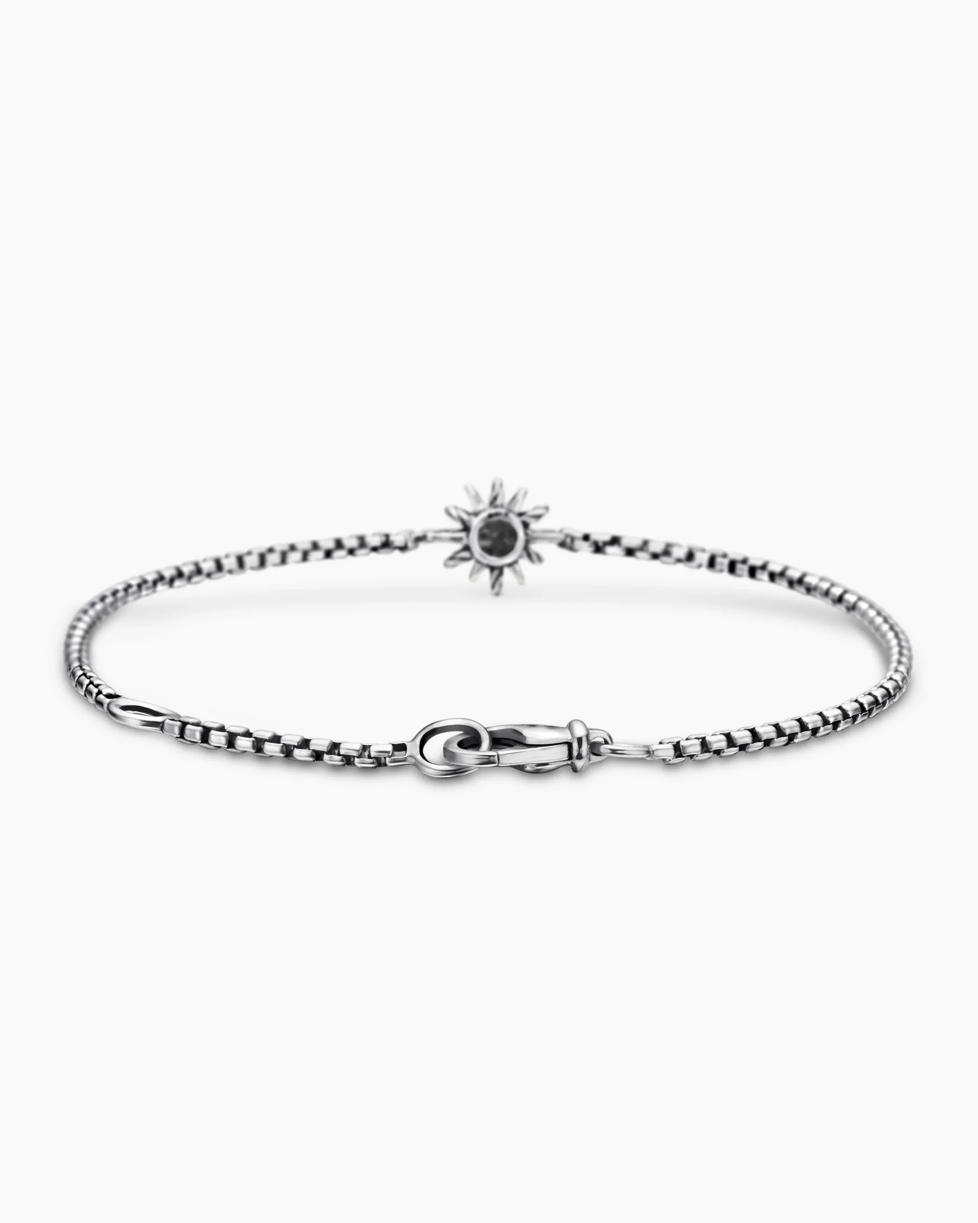 Starburst Teen Bracelet Sterling Silver with Center Diamond, 8mm