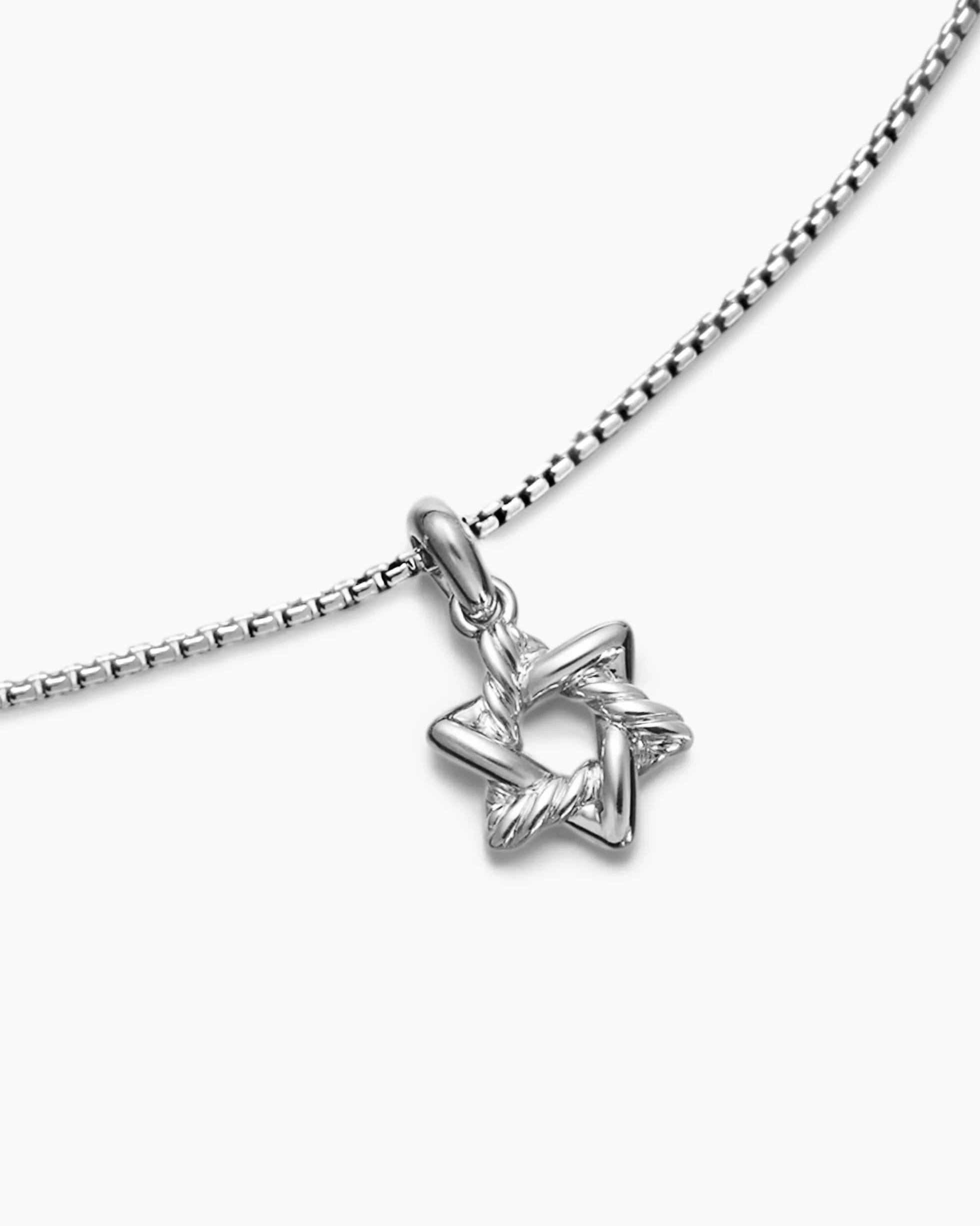 Star of David Pendant Necklace Sterling Silver, 12.3mm