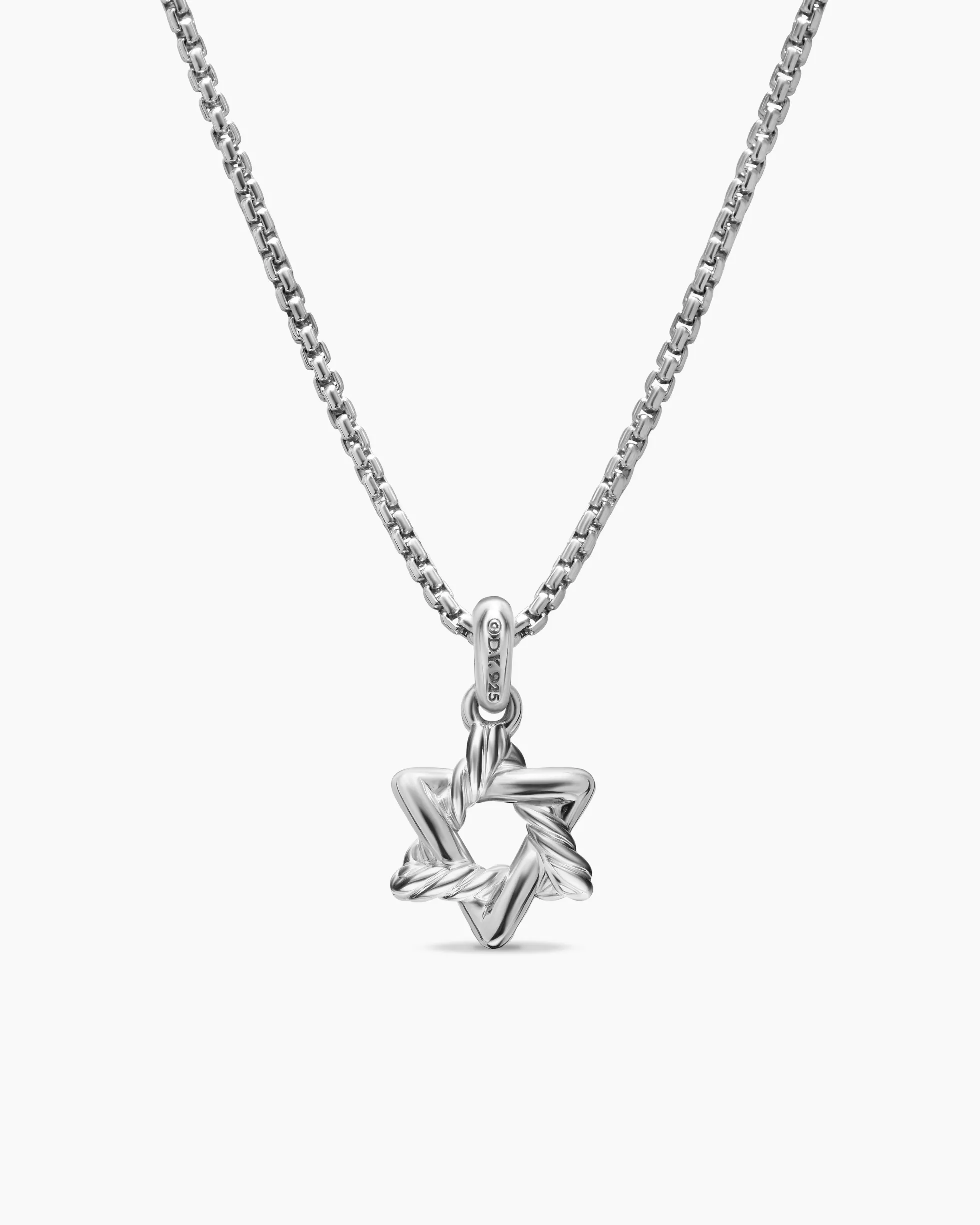Star of David Pendant Necklace Sterling Silver, 12.3mm