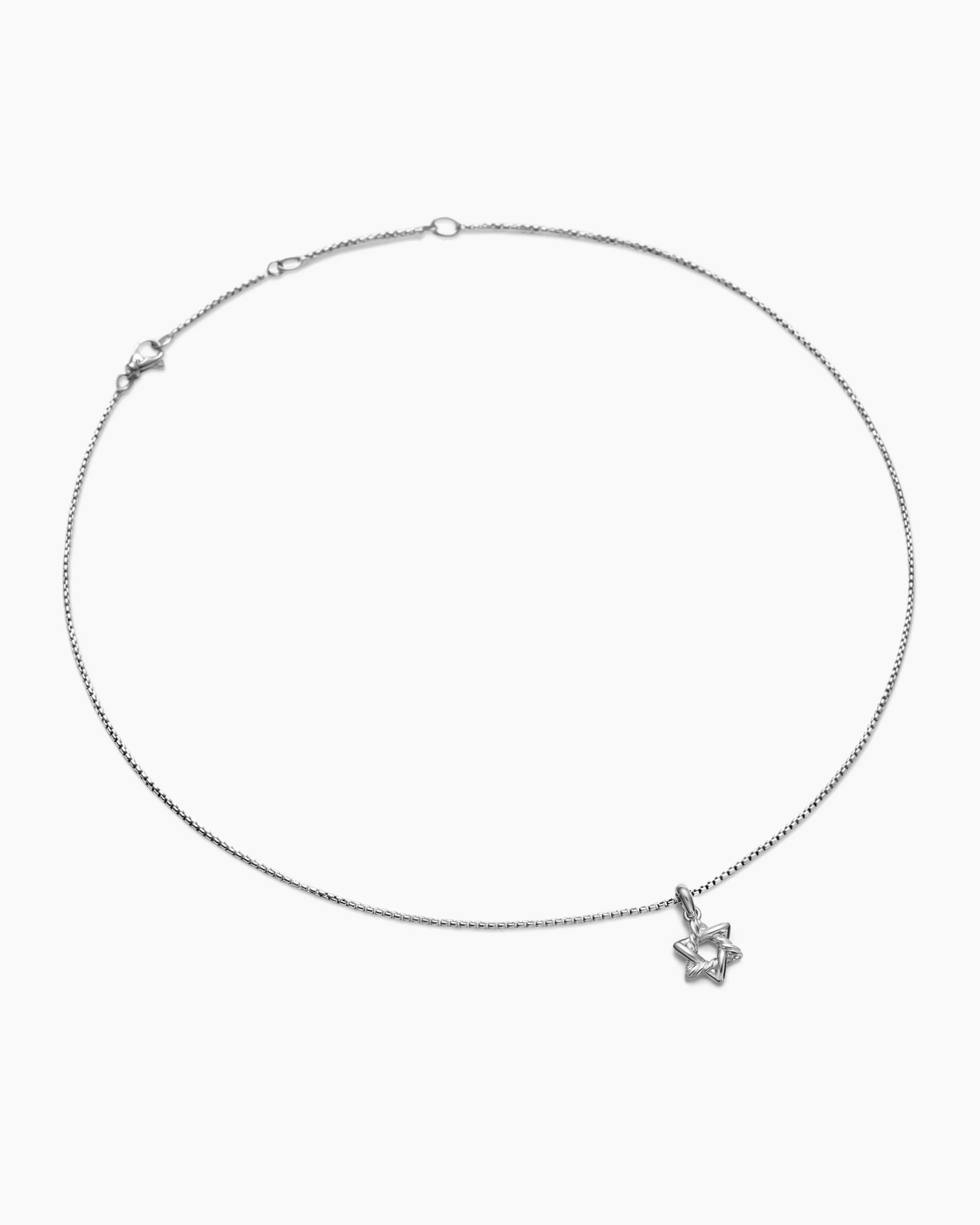 Star of David Pendant Necklace Sterling Silver, 12.3mm