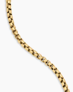 Star of David Station Necklace 18K Yellow Gold, 3.4mm