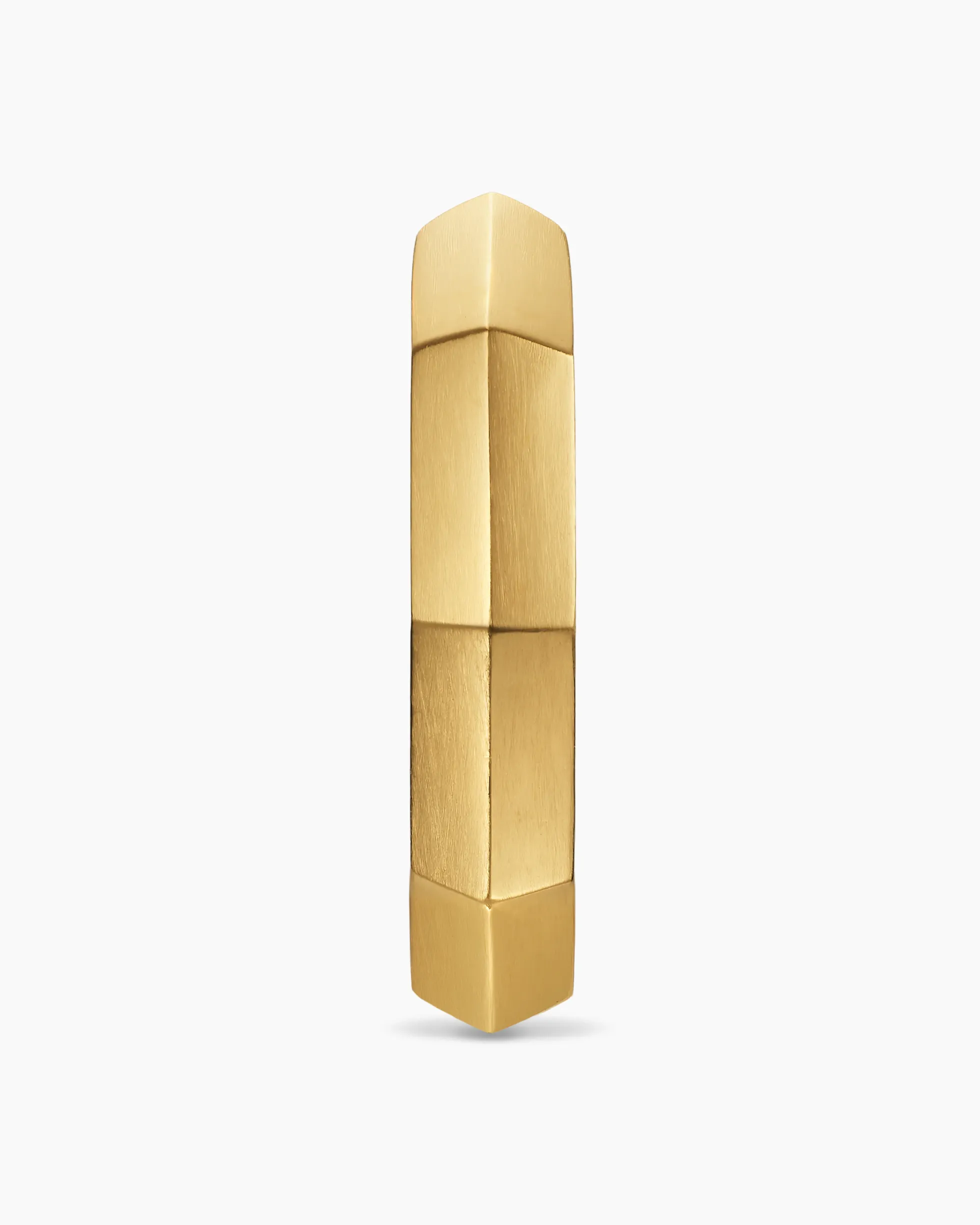 Stax Faceted Huggie Hoop 18K Yellow Gold, 13.1mm