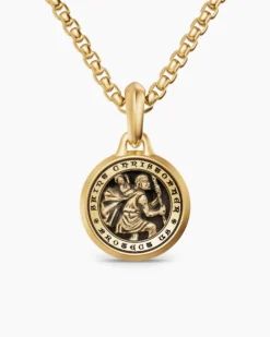 St. Christopher Amulet 18K Yellow Gold, 21.2mm